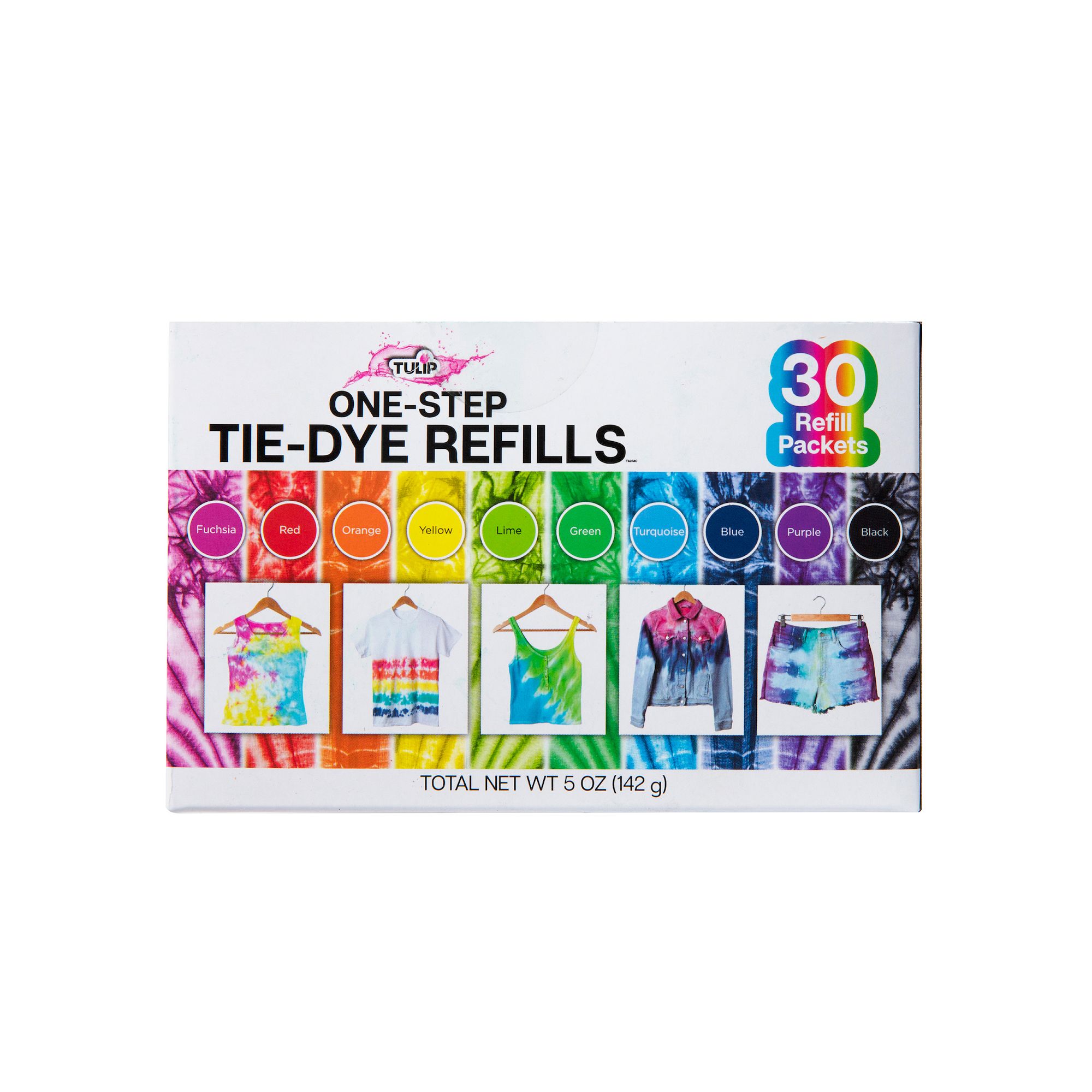 Tulip 30-Pack Tie-Dye Rainbow Refills, Multi
