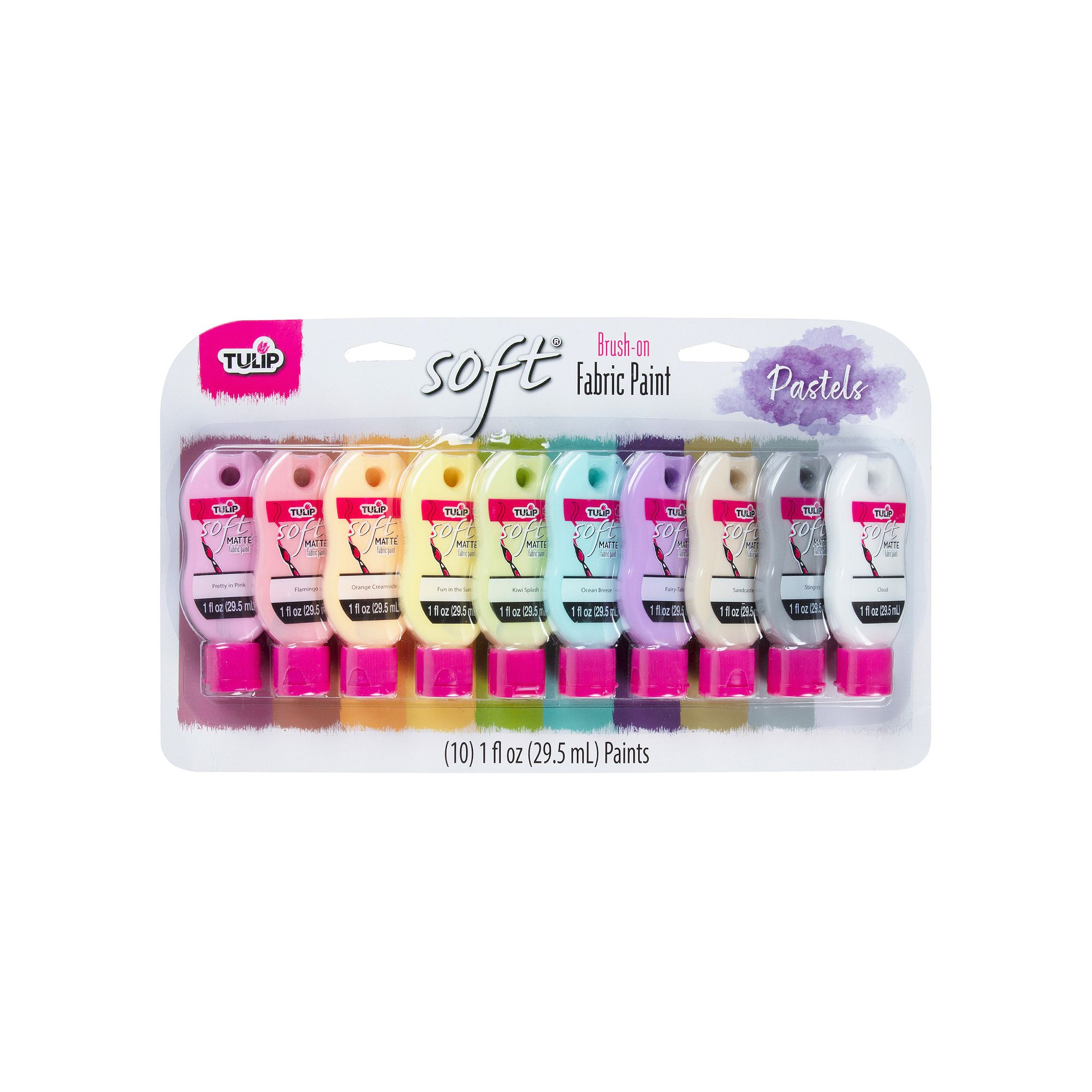 Tulip Soft Pastel Brush-On Fabric Paint, Multi