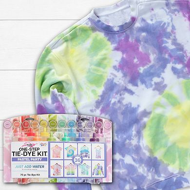 Tulip One-Step 70 Piece Pastel Party Tie-Dye Kit