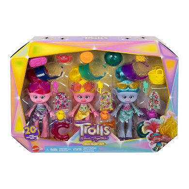 DreamWorks Trolls Band Together Vacay Island 3-Doll Set