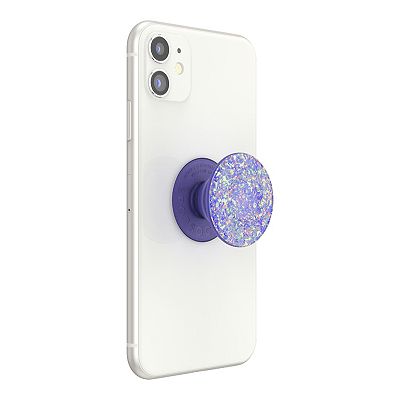 Glitter Claires Pop Socket PopSockets Iridescent Confetti Ice Purple