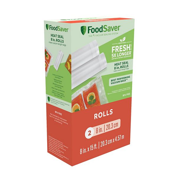 FoodSaver 8" x 15' Vacuum Sealer Roll 2Pack