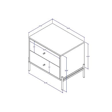 MANHATTAN COMFORT Jasper 2-Drawer Nightstand