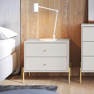 MANHATTAN COMFORT Jasper 2-Drawer Nightstand