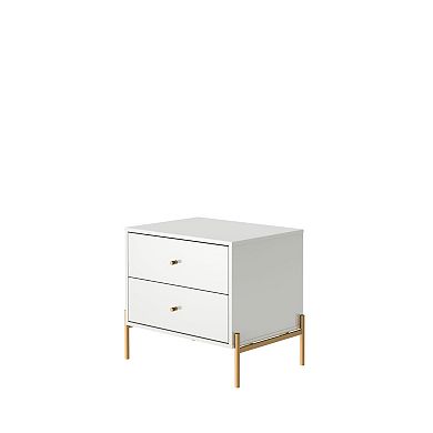 MANHATTAN COMFORT Jasper 2-Drawer Nightstand Set