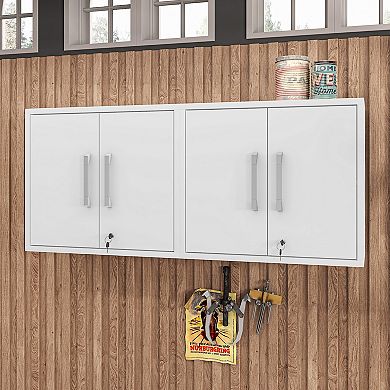 MANHATTAN COMFORT Eiffel 2-Piece Floating Garage Cabinet