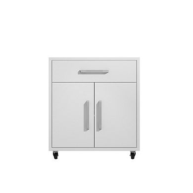 MANHATTAN COMFORT 2-Piece Eiffel Mobile Garage Cabinet