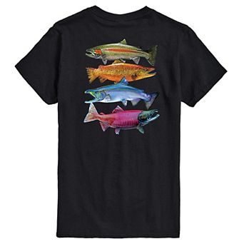 Big & Tall Northwaters Fish Graphic Tee