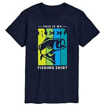 Big & Tall This is My Reel Fishing Shirt Graphic Tee