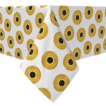 Rectangular Tablecloth, 100% Cotton, Golden Records