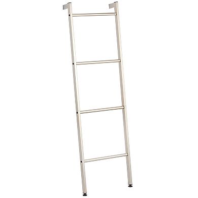 mDesign Metal Blanket & Towel Wall Ladder Rack for Bedroom/Bathroom, Satin