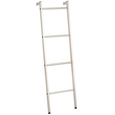 mDesign Metal Blanket & Towel Wall Ladder Rack for Bedroom/Bathroom, Satin