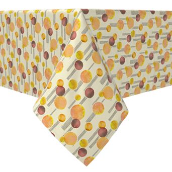 Rectangular Tablecloth, 100% Cotton, Abstract Spots Pattern