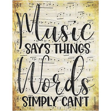 Music Classroom Posters with Inspirational Quotes, Teacher Supplies (6 Pack)
