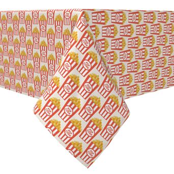 Rectangular Tablecloth, 100% Cotton, Cinema Popcorn