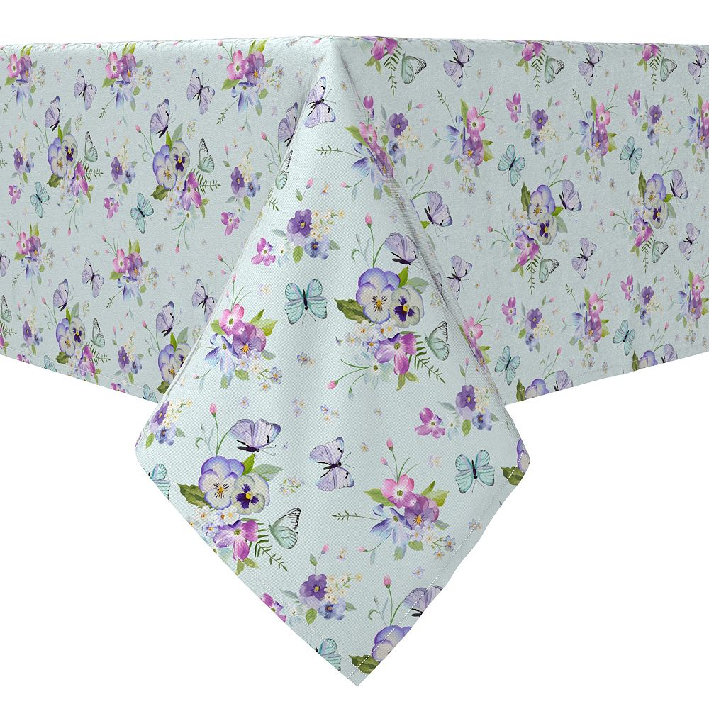 Big Repeat Blooming Petal Lines Rectangle Tablecloth