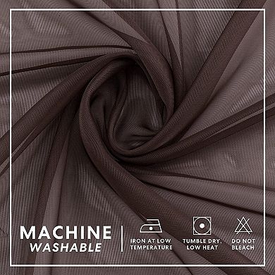 GoodGram Ultra Luxurious Elegant Sheer Grommet Single Curtain Panel