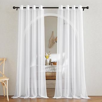 GoodGram Ultra Luxurious Elegant Sheer Grommet Single Curtain Panel