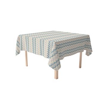 Rectangular Tablecloth, 100% Cotton, Boho Chevron