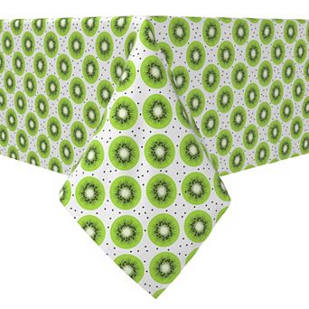 Rectangular Tablecloth, 100% Cotton, Kiwi Slices