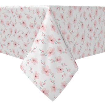 Rectangular Tablecloth, 100% Cotton, Blooming Cherry Blossom