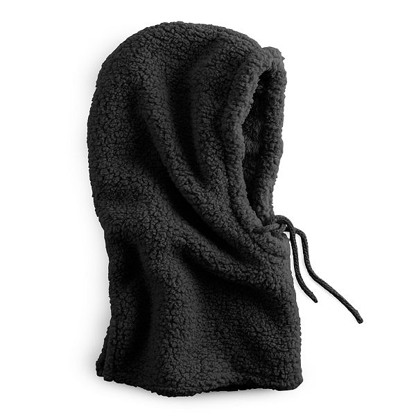 Women's Sonoma Goods For Life® High Pile Fleece Balaclava - Pitch Black