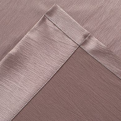 Kate Aurora Ultra Lux Faux Silk Regency Crinkle Rod Pocket Semi Sheer Single Curtain Panel