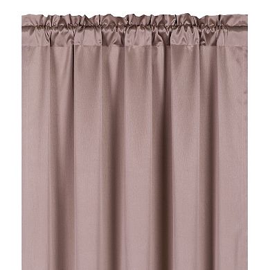 Kate Aurora Ultra Lux Faux Silk Regency Crinkle Rod Pocket Semi Sheer Single Curtain Panel