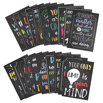 20 Pack Motivational Posters for Classroom, Growth Mindset Posters, 13x19"