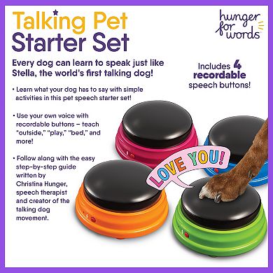Hunger For Words Talking Pet Starter 4-piece Set