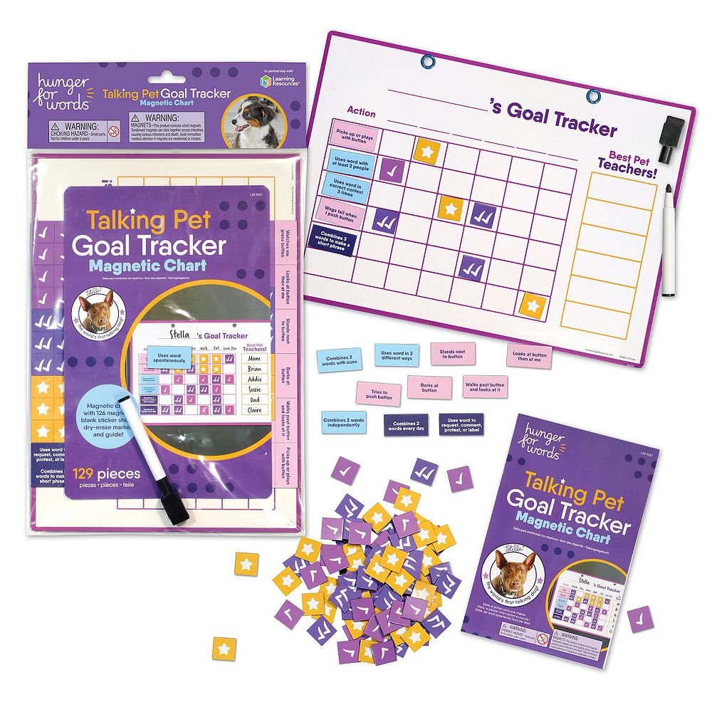 Hunger For Words Talking Pet Goal Tracker Magnet Set