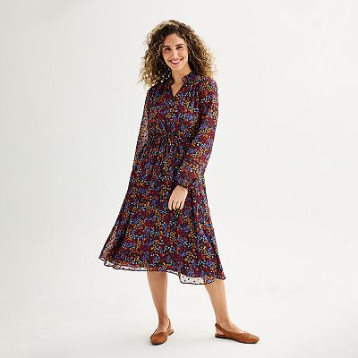knee length dresses for ladies Ella Cinched Waist Midi Dress
