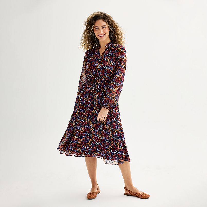 Women's Draper James Cinched Waist Midi Dress