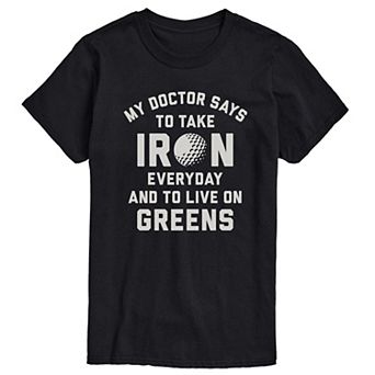 Big & Tall Take Iron Live On Greens Graphic Tee