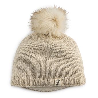 SIJJL Wool Beanie With Pompom