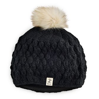 SIJJL Grapes Knit Wool Beanie With Off-White Pompom