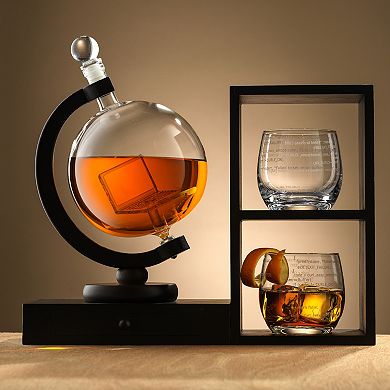 JoyJolt Executive Computer 3-pc. Whiskey Decanter Set