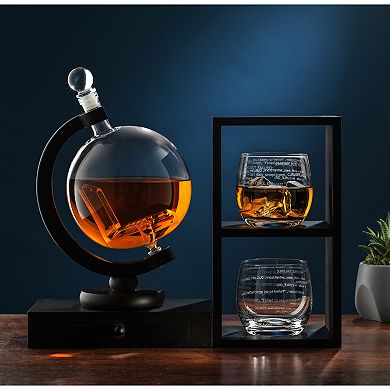 JoyJolt Executive Computer 3-pc. Whiskey Decanter Set