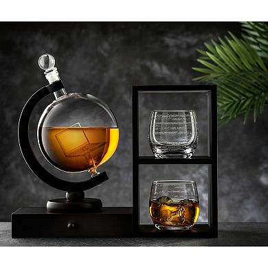 JoyJolt Executive Computer 3-pc. Whiskey Decanter Set