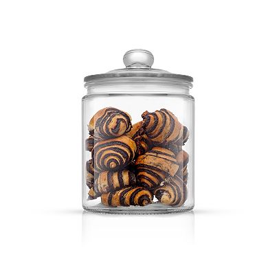 JoyJolt JoyFul 2-pc. 67-oz. Airtight Round Glass Cookie Jar Set