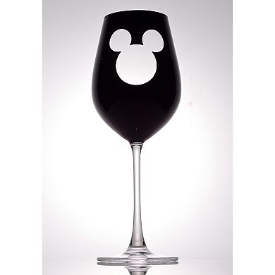 Disney's Luxury Mickey Mouse 2-pc. Crystal Red Wine Glass Set by JoyJolt