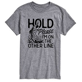 Big & Tall Hold Please On The Other Line Graphic Tee
