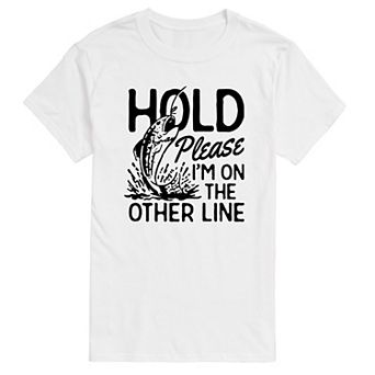 Big & Tall Hold Please On The Other Line Graphic Tee