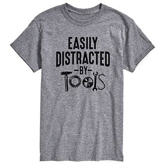 Big & Tall Easily Distracted By Tools Graphic Tee