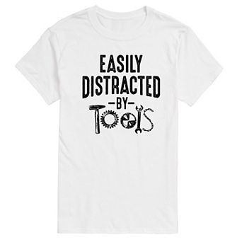 Big & Tall Easily Distracted By Tools Graphic Tee