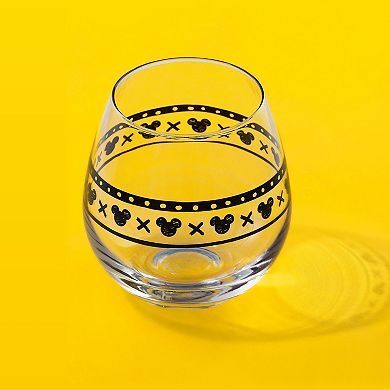 Disney's Mickey Mouse 4-pc. Geometric Picnic Stemless Wine Glass Set by JoyJolt