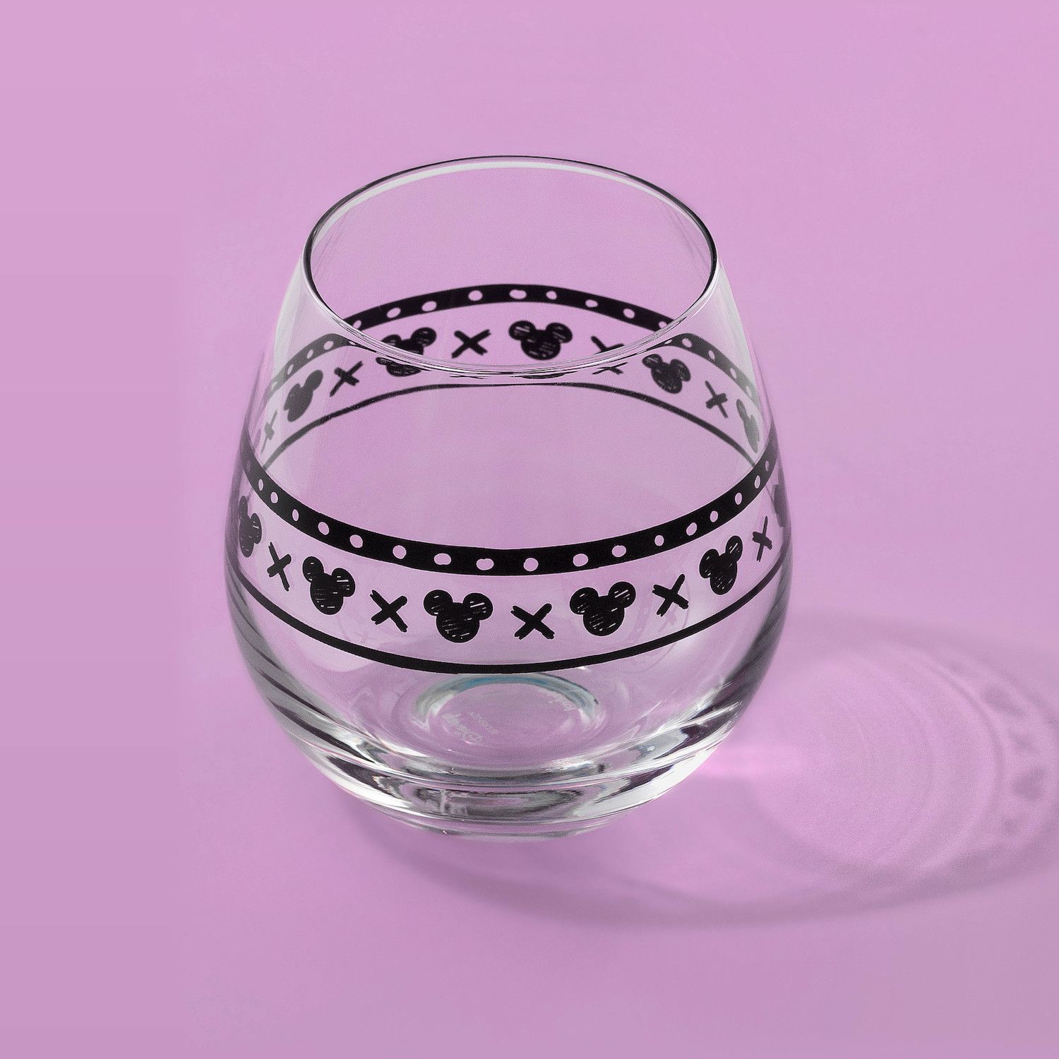 JoyJolt Disney Mickey Mouse Geo Stemless Wine Glasses