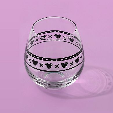 Disney's Mickey Mouse 4-pc. Geometric Picnic Stemless Wine Glass Set by JoyJolt