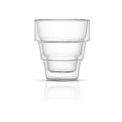 JoyJolt Pila 2-pc. Double Walled Espresso Glass Cup Set
