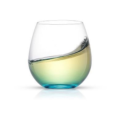 JoyJolt Hue 6-pc. Colored Stemless Wine Glass Set